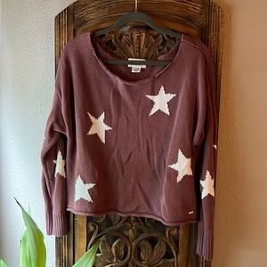 PINK Star Print Knit Sweater